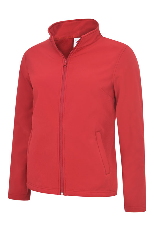 Uneek 613 Ladies Classic Full Zip Soft Shell Jacket - Red