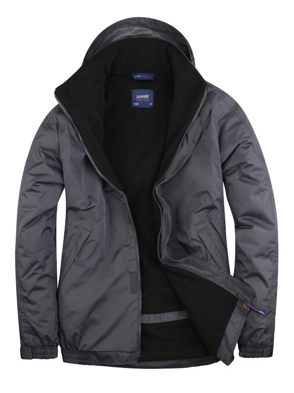 Uneek 620 Premium Outdoor Jacket - Deep Grey/Black