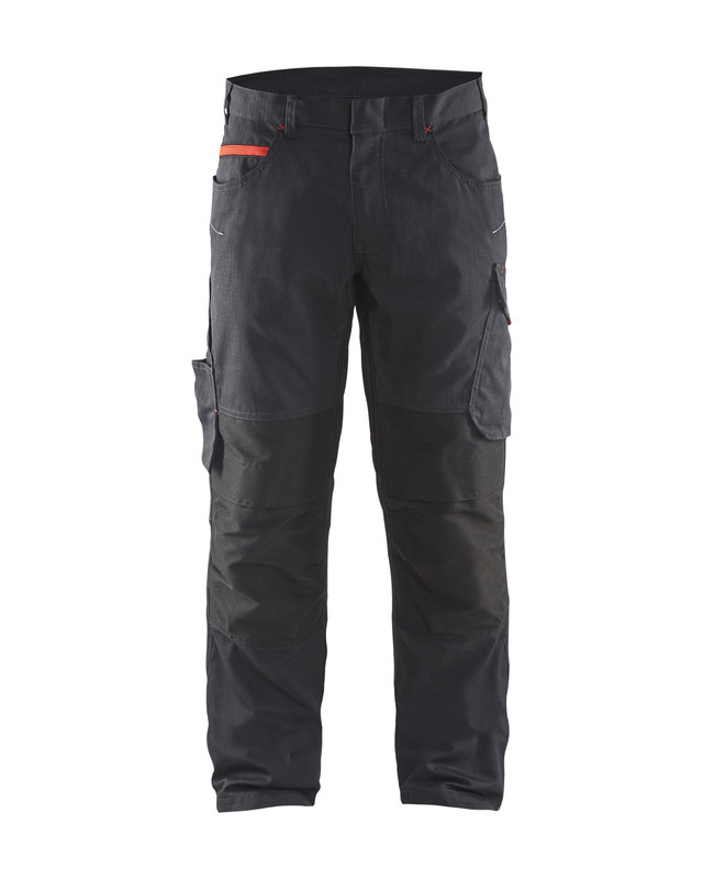 Blaklader 149513309956 Service Trousers with Stretch - Black/Red