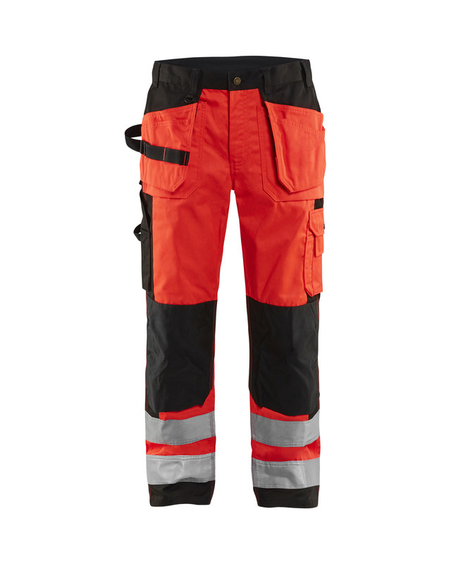 Blaklader 153318605599 Hi-Vis trousers - Red Hi-Vis/Black