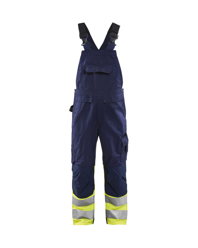 Blaklader 266218008933 Hi-Vis Bib overall - Navy Blue/Hi-Vis Yellow