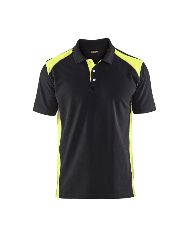 Blaklader 332410509933 Polo shirt - Black/Hi-Vis Yellow