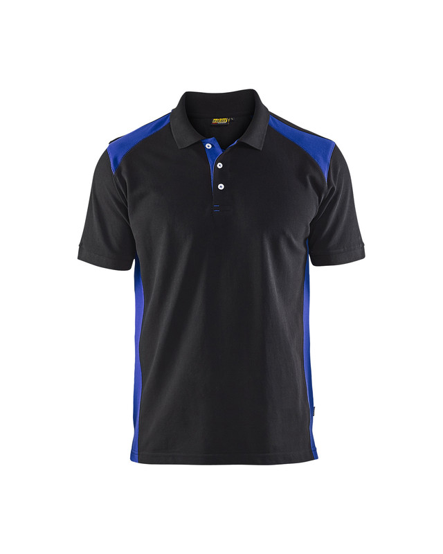 Blaklader 332410509985 Polo shirt - Black/Cornflower Blue