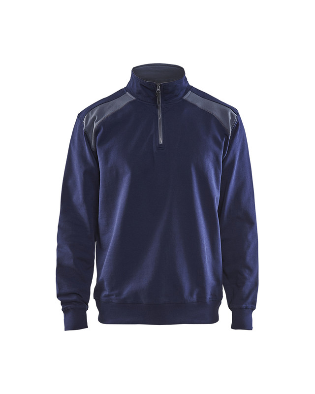 Blaklader 335311588994 Half-zip 2-tone sweatshirt - Navy Blue/Grey