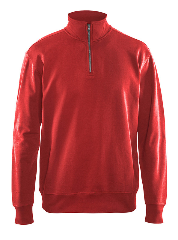 Blaklader 336911585600 Sweatshirt with half zip - Red