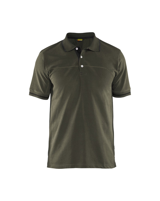 Blaklader 338910504599 Polo shirt - Dark Olive Green/Black