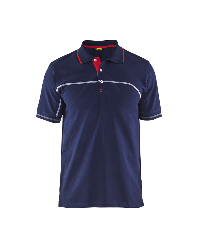 Blaklader 338910508956 Polo shirt - Navy Blue/Red