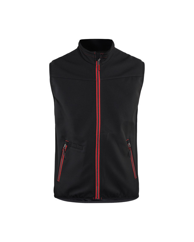 Blaklader 385025169956 Softshell Vest - Black/Red