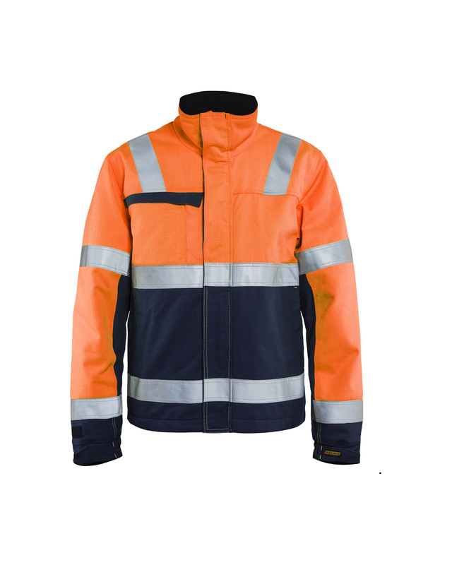 Blaklader 406915135389 Multinorm Inherent winter jacket - Orange/Navy Blue