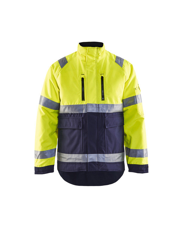 Blaklader 482719773389 Hi-Vis Winter Jacket - Hi-Vis Yellow/Navy Blue