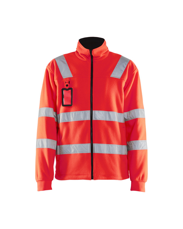 Blaklader 483325605500 Hi-Vis Fleece Jacket - Red Hi-Vis