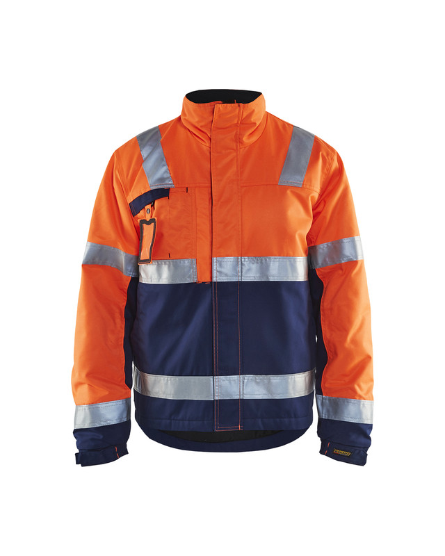 Blaklader 486218115389 Hi-Vis winter jacket - Orange/Navy Blue