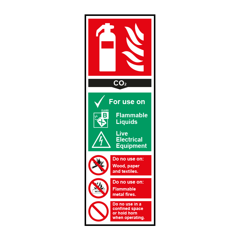 CO2 Fire Extinguisher - SAV (100 x 300mm)