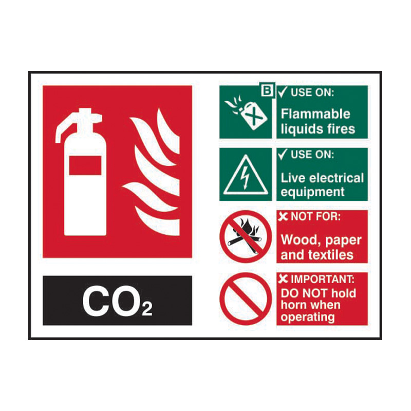 Fire extinguisher composite - CO2 - SAV (200 x 150mm)