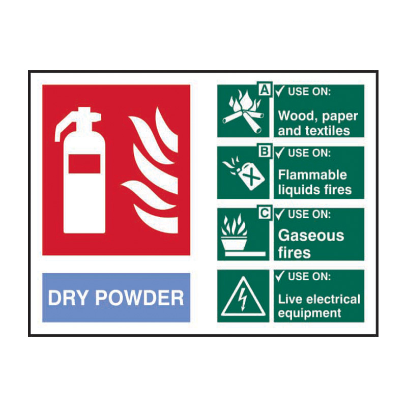 Fire extinguisher composite - Dry powder - SAV (200 x 150mm)