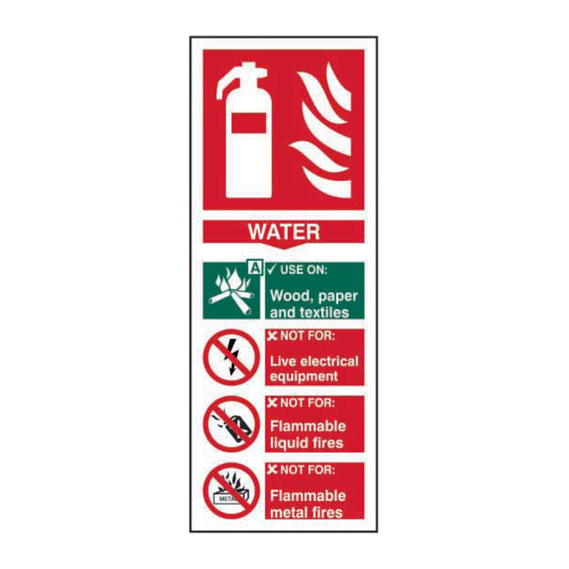 Fire extinguisher: Water - SAV (82 x 202mm)