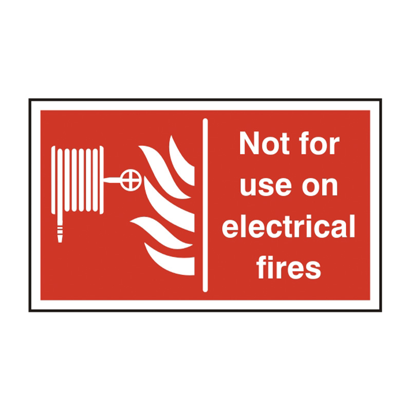 Not for use on electrical fires - SAV (200 x 150mm)