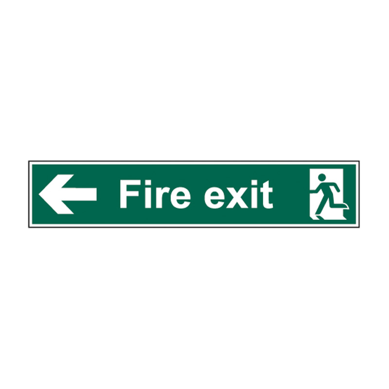 Fire exit (Man arrow left) - SAV (750 x 150mm)