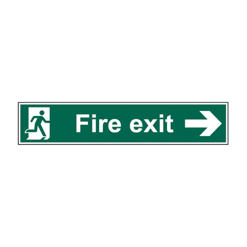 Fire exit (Man arrow right) - SAV (750 x 150mm)