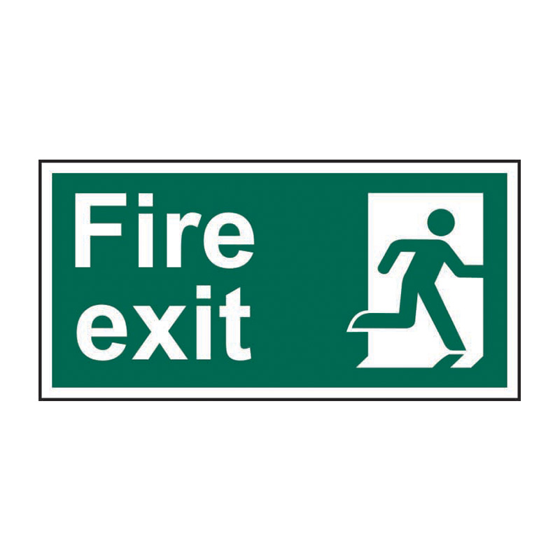 Fire exit (running man right) - SAV (300 x 100mm)