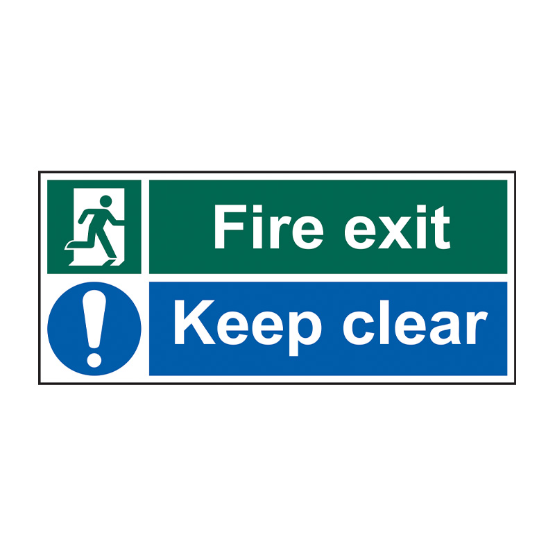 Fire exit Keep clear - SAV (450 x 200mm)