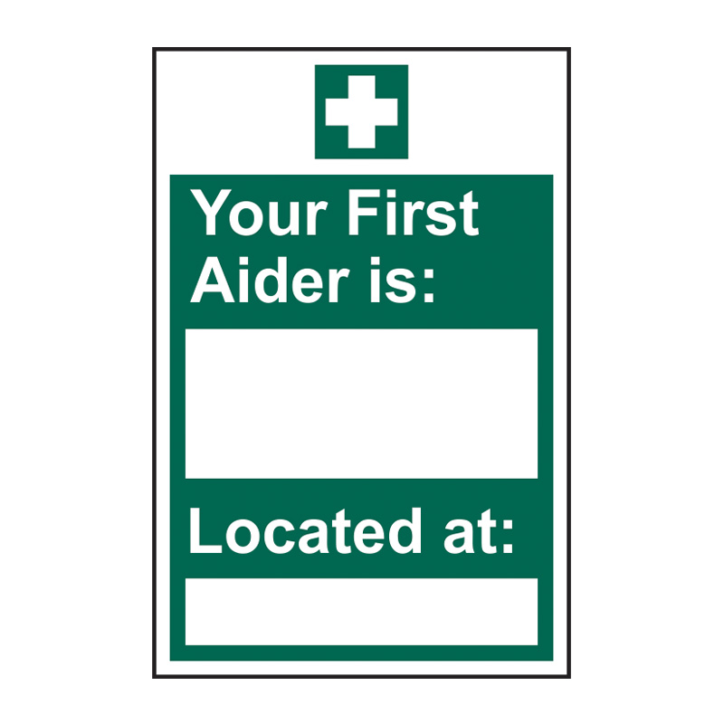 Your first aider is - SAV (200 x 300mm)