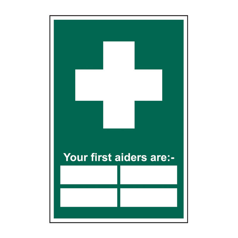 Your First Aiders Are SAV (400mm x 600mm)