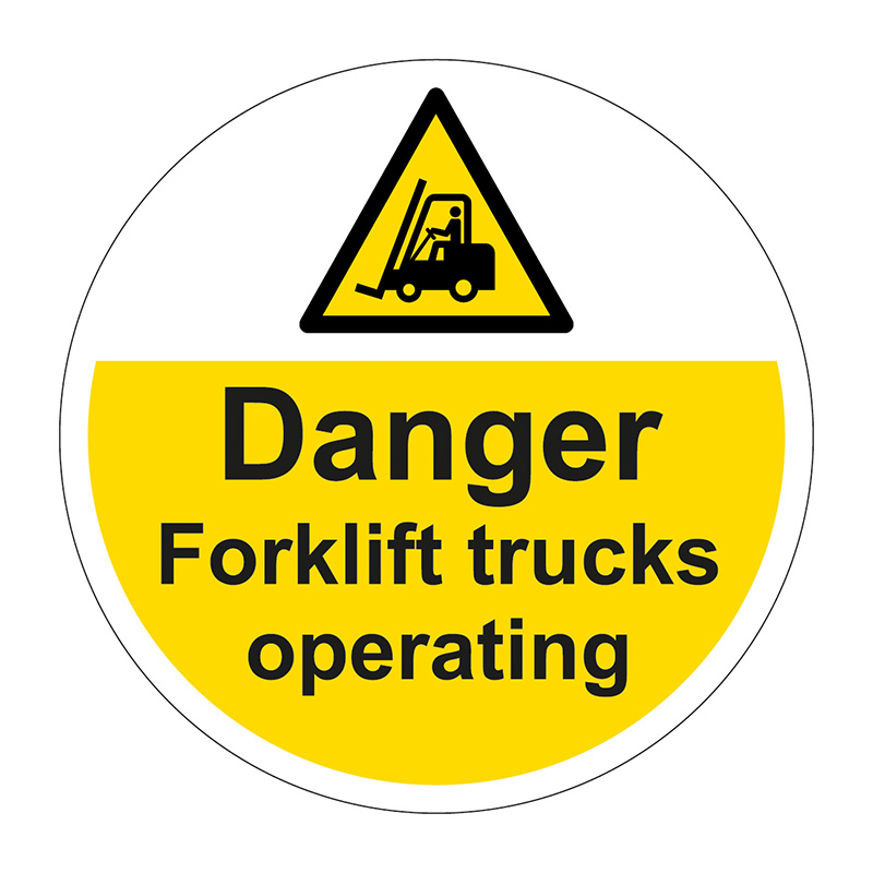 400mm dia. Danger Forklift trucks Floor Graphic