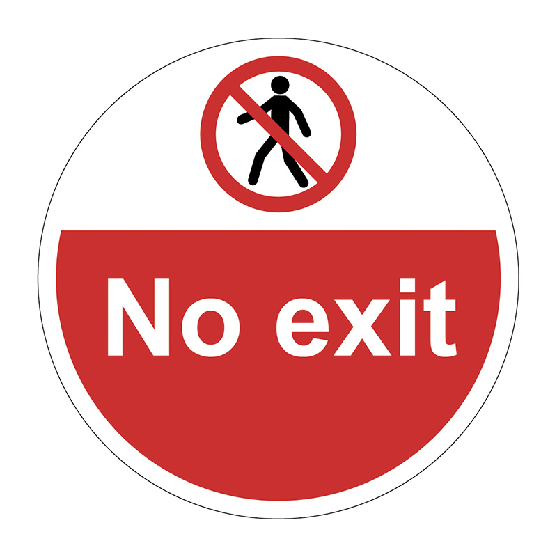 400mm dia. No exit Floor Graphic