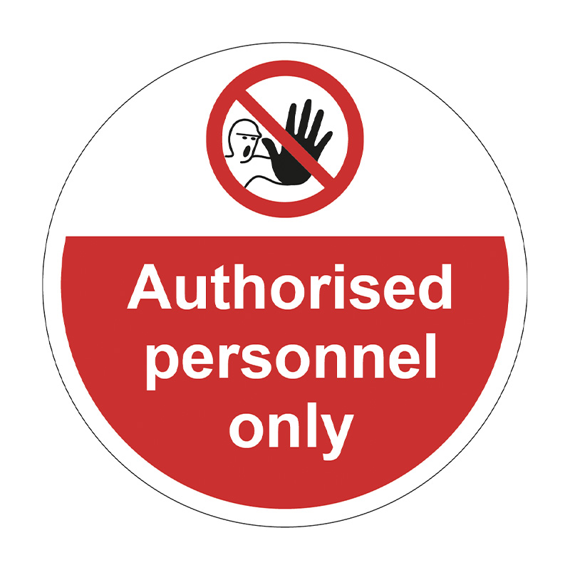 Authorised Personnel Only - R9 Floor Graphic (400mm dia.)