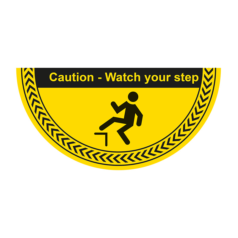 Caution Watch Your Step - R9 Floor Graphic (750mm x 375mm)