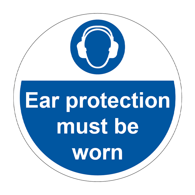 Ear Protection Must Be Worn - R9 Floor Graphic (400mm dia.)