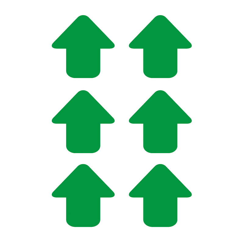 Green Arrows - R9 Floor Signals (90mm x 90mm) Pack of 100