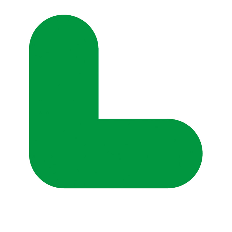 Green Symbol "L" - R9 Floor Signals (200mm x 200mm) Pack of 10