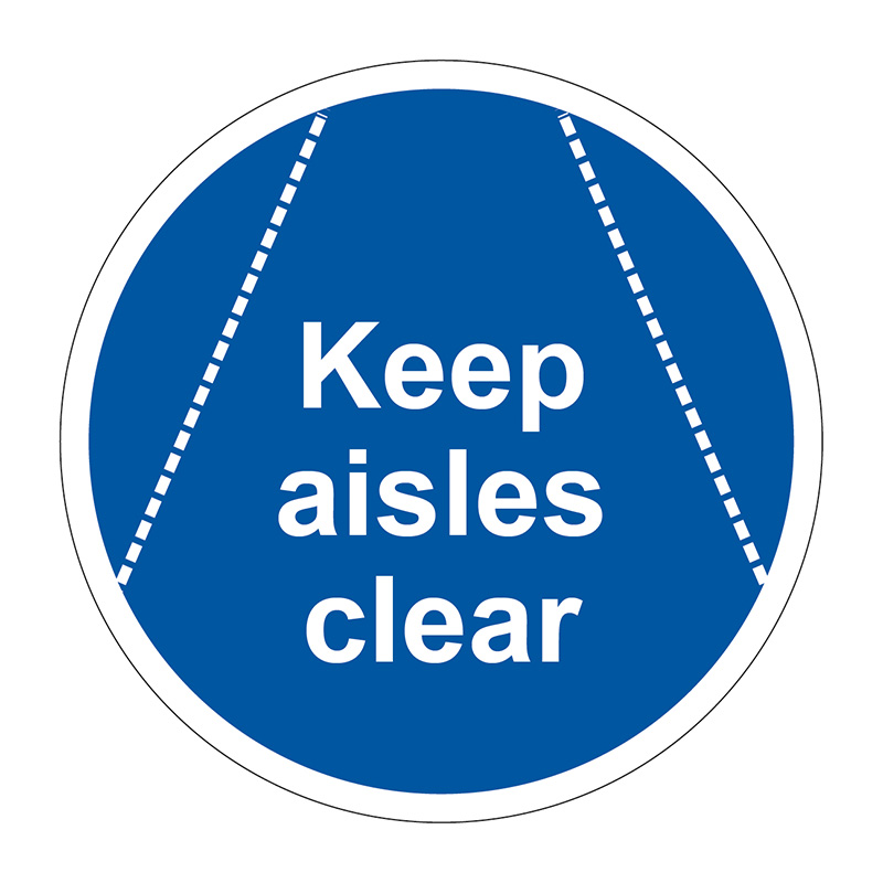 Keep Aisles Clear - R9 Floor Graphic (400mm dia.)