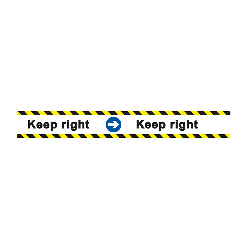 Keep Right - R9 Floor Graphic (800mm x 100mm)