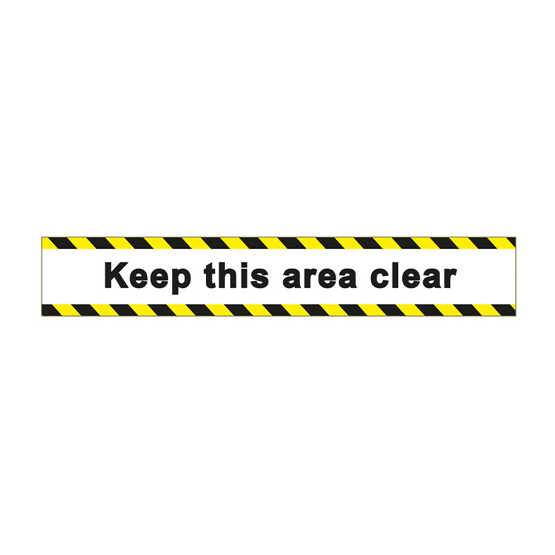 Keep This Area Clear - R9 Floor Graphic (600mm x 100mm)