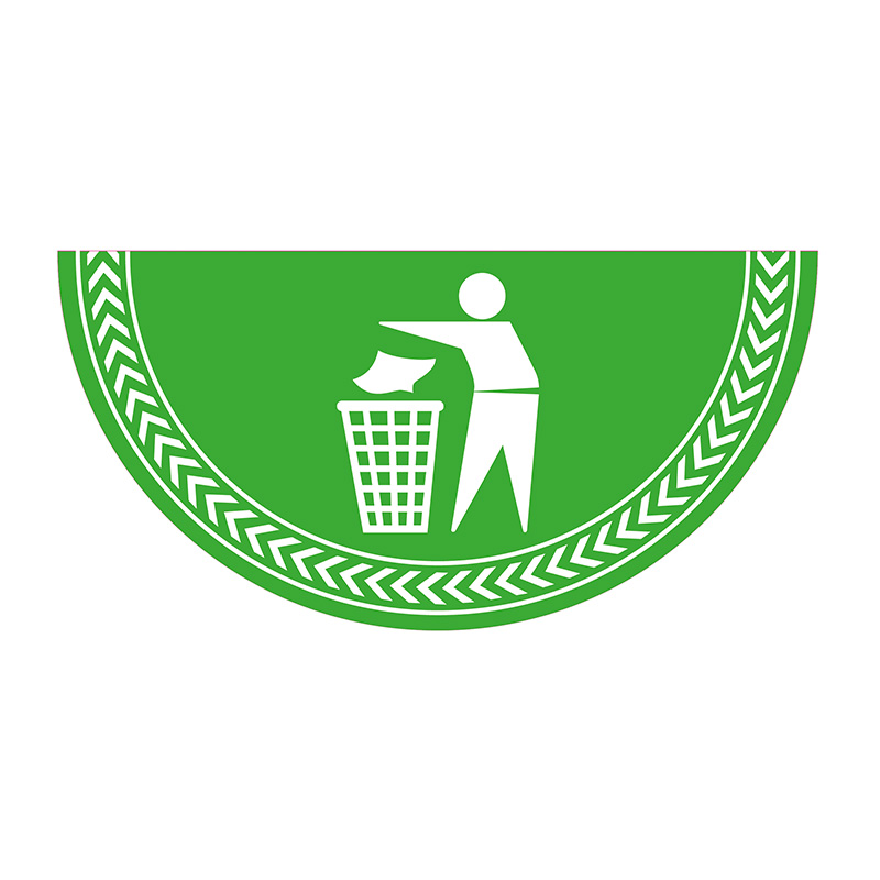 Litter Symbol - R9 Floor Graphic (750mm x 375mm)