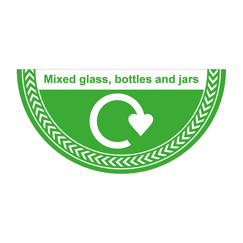 Mixed Glass, Bottles And Jars - R9 Floor Graphic (750mm x 375mm)