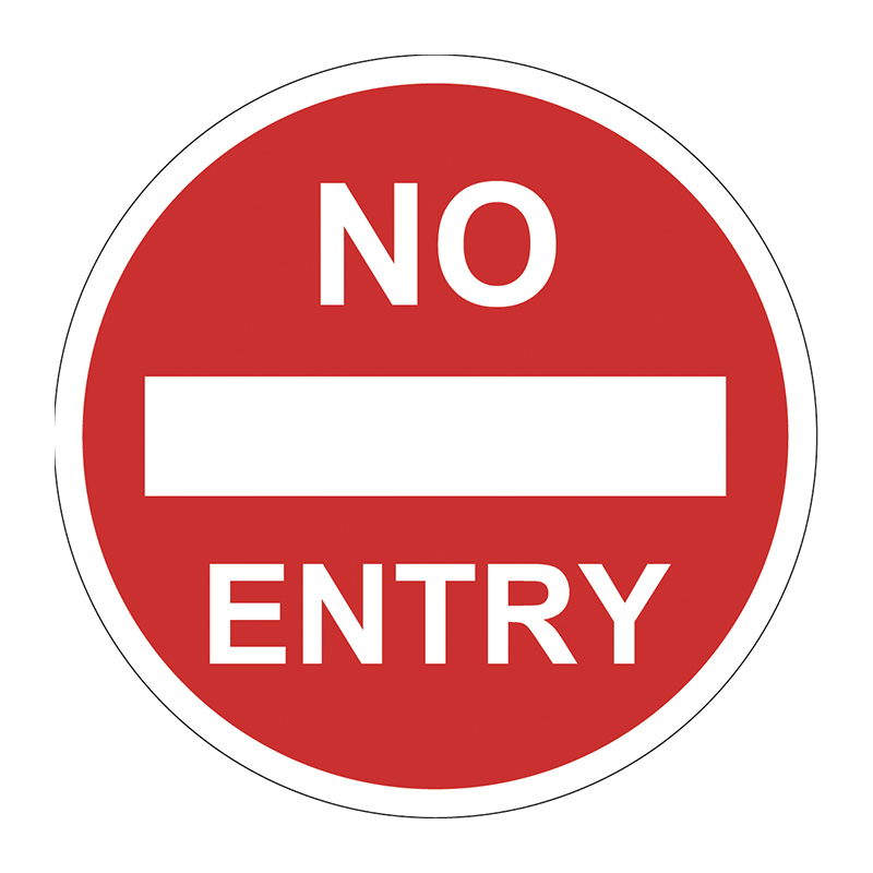 No Entry - R9 Floor Graphic (400mm dia.)