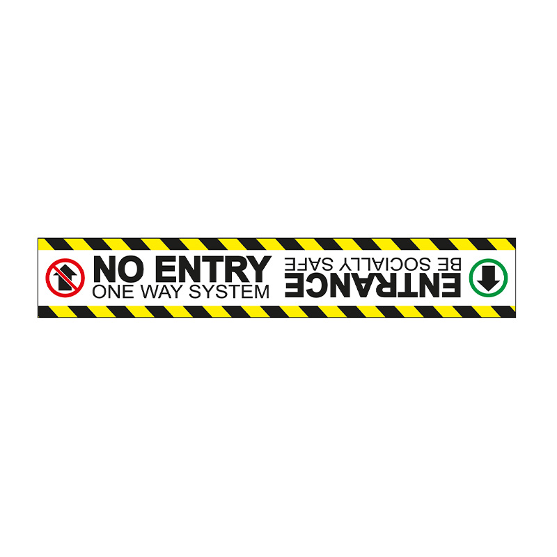 No Entry One Way System - R9 Floor Graphic (600mm x 100mm)