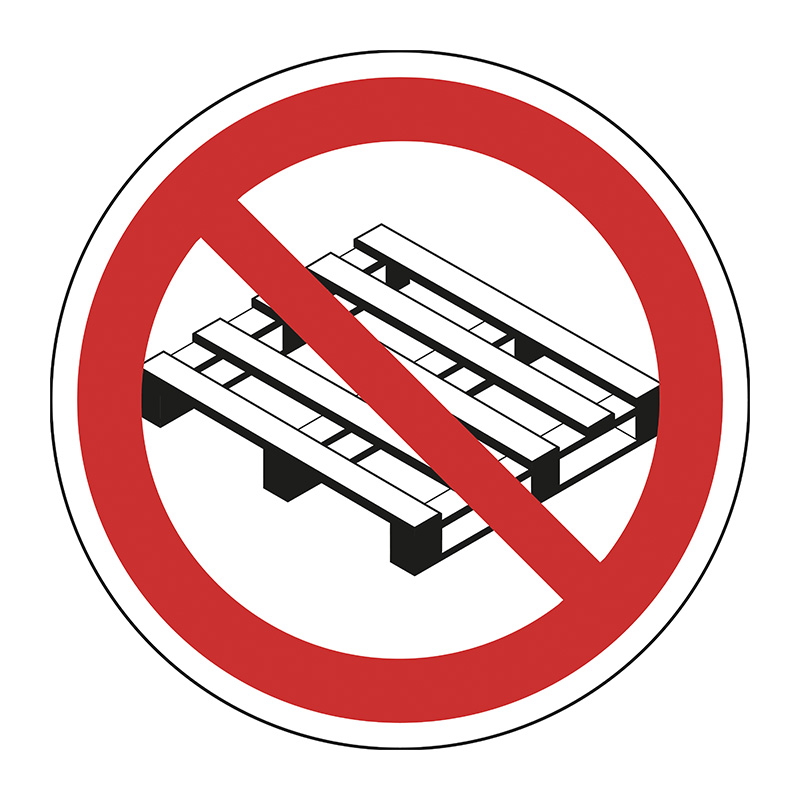 No pallets symbol - R9 Floor Graphic (400mm dia.)