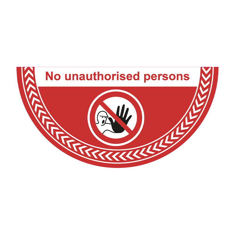 No Unauthorised Persons - R9 Floor Graphic (750mm x 375mm)