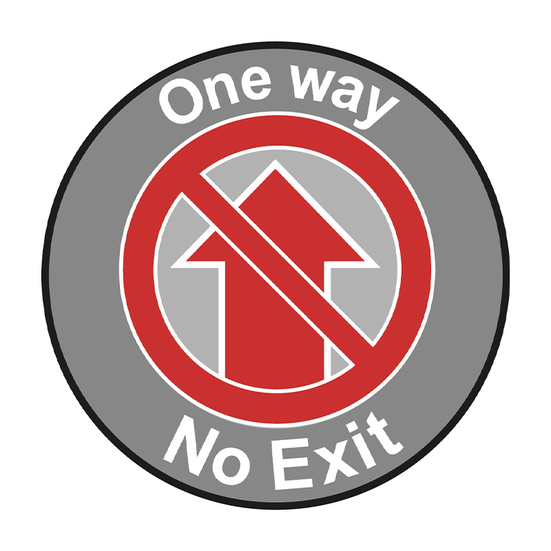 One Way No Exit - R9 Floor Graphic (400mm dia.)