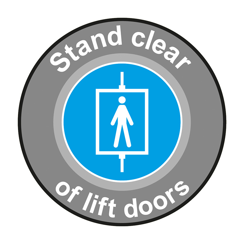 Stand Clear Of Lift Doors - R9 Floor Graphic (400mm dia.)