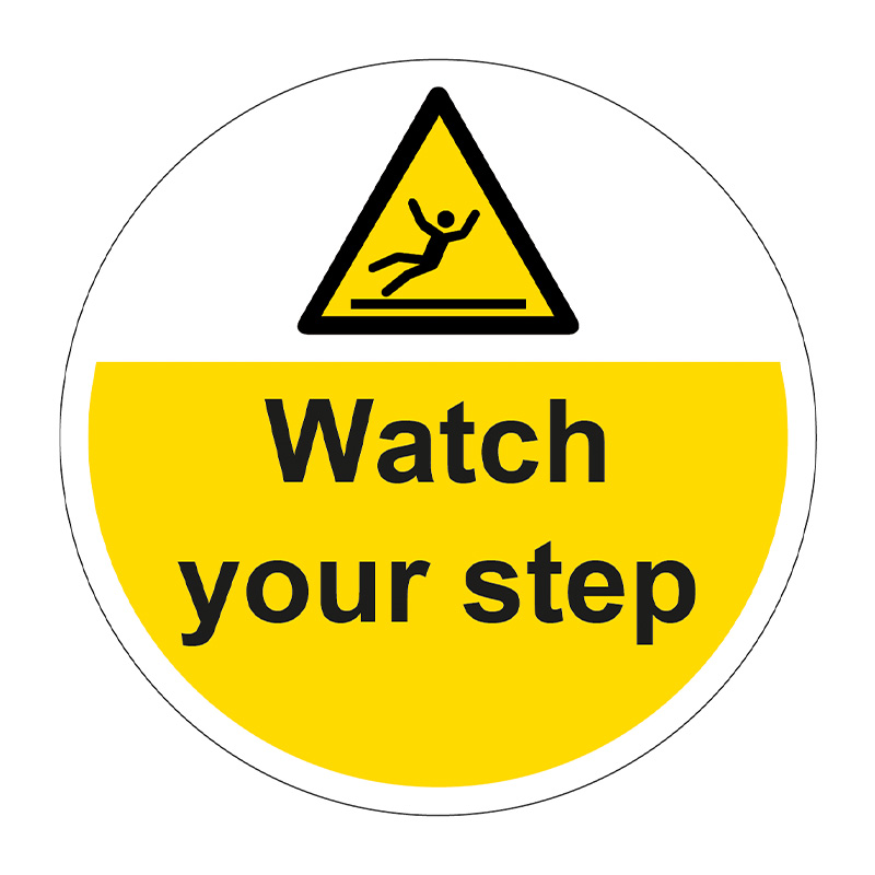 Watch Your Step - R9 Floor Graphic (400mm dia.)