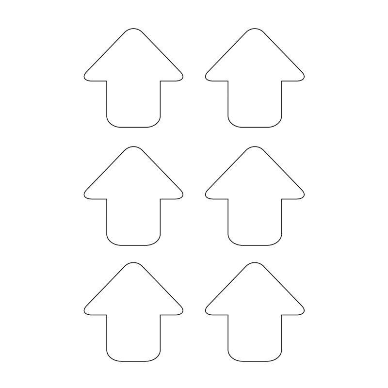 White Arrows - R9 Floor Signals (90mm x 90mm) Pack of 100