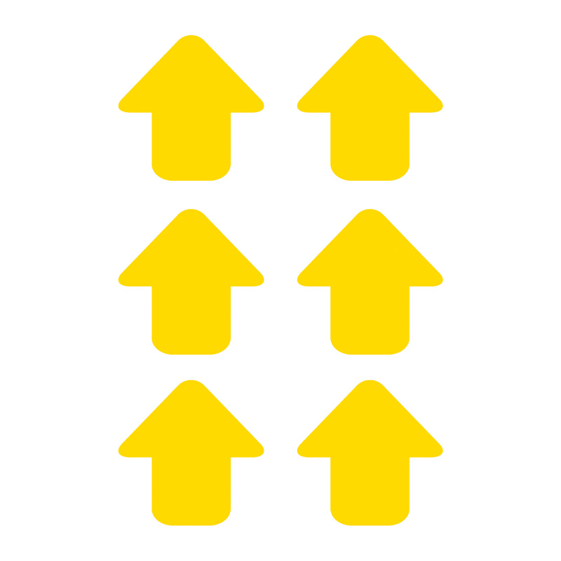 Yellow Arrows - R9 Floor Signals (90mm x 90mm) Pack of 100