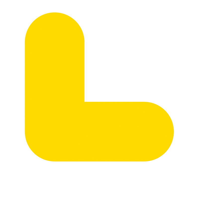 Yellow Symbol "L" - R9 Floor Signals (200mm x 200mm) Pack of 10