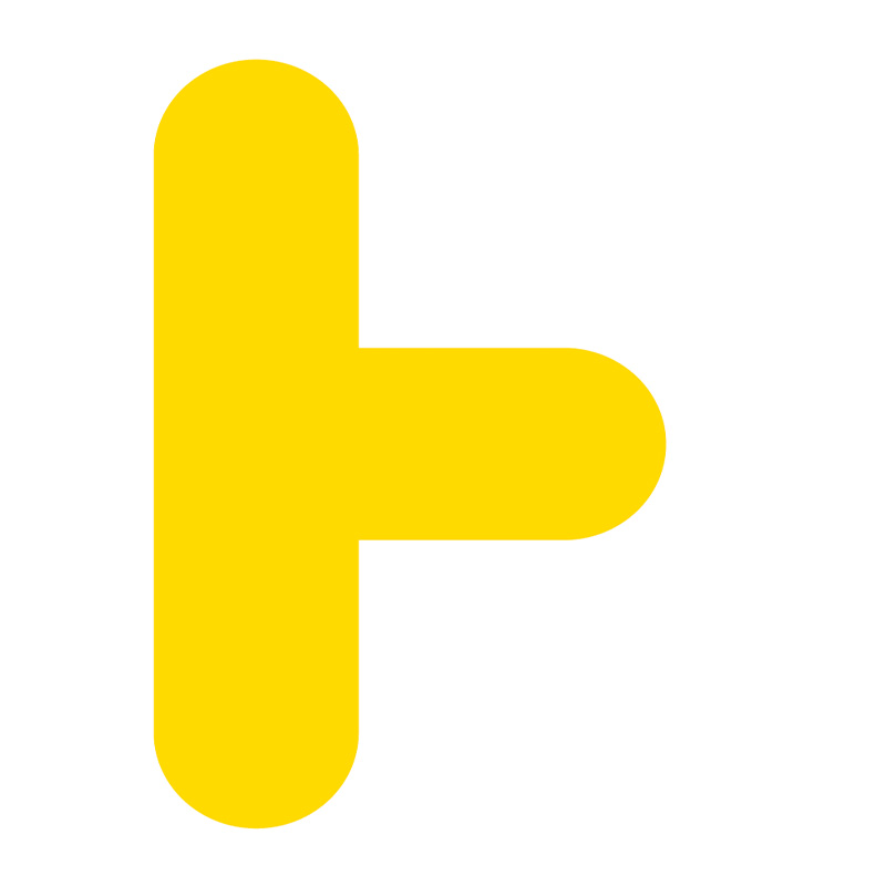 Yellow Symbol "T" - R9 Floor Signals (300mm x 200mm) Pack of 10